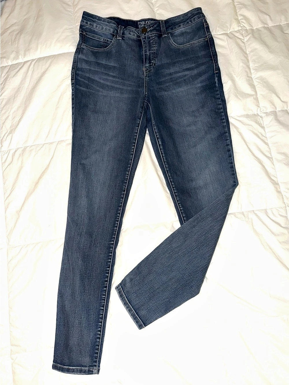 Maurices High-Rise Skinny Jeans in Blue Size 12 long